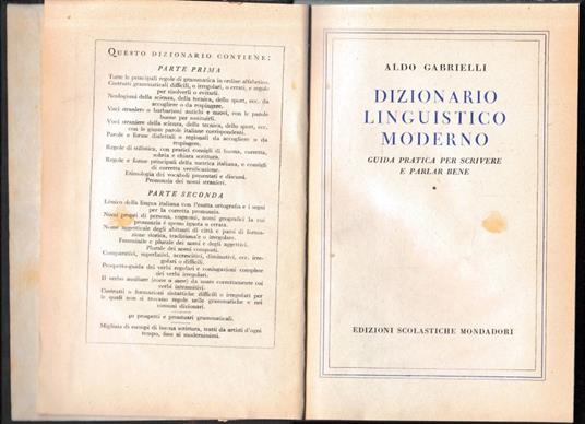 Dizionario Linguistico Moderno - Aldo Gabrielli - copertina