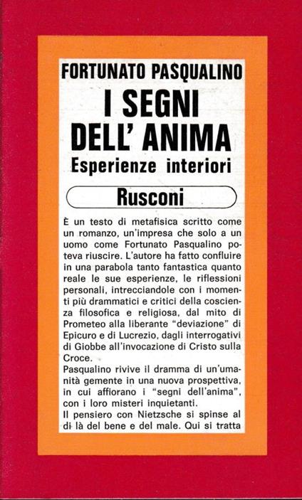 I segni dell'anima. Esperienze interiori - Fortunato Pasqualino - copertina