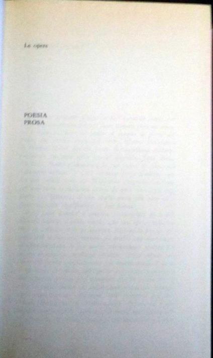 Le opere: Poesia, Prosa - Juan Ramon - copertina