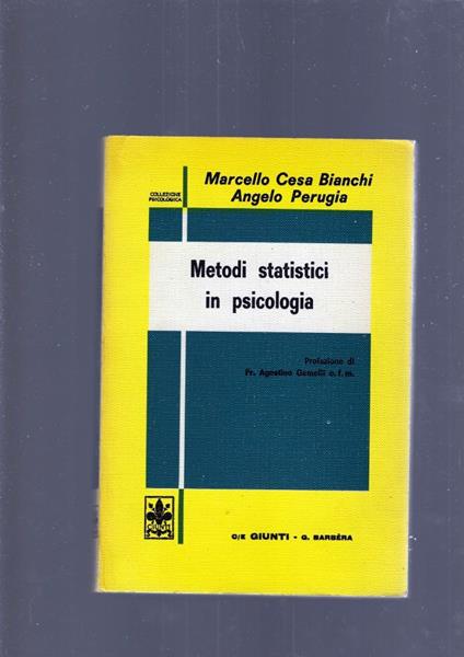 Metodo Statistici In Psicologia - copertina