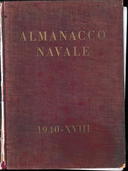 Almanacco Navale 1940-XVIII - copertina