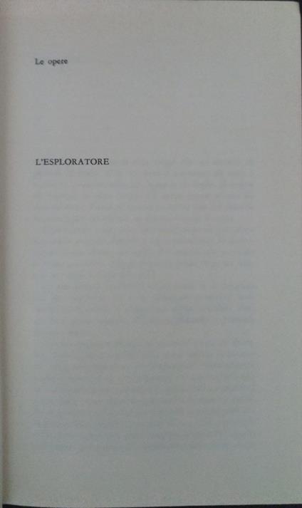 Le opere: L'esploratore - Patrick White - copertina