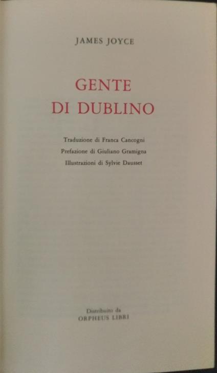 Gente di Dublino - James Joyce - copertina