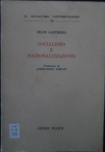 Socialismo e nazionalizzazione - copertina