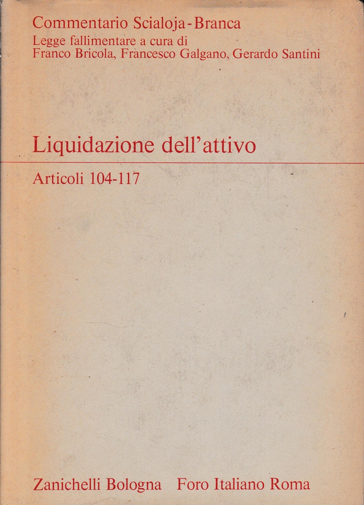 Liquidazione dell'attivo, artt. 104-117