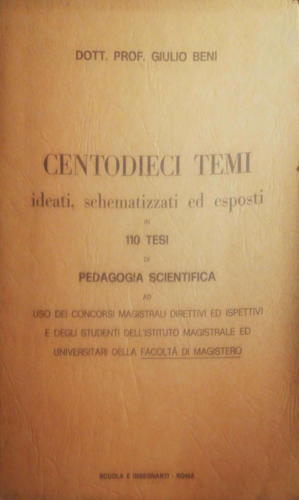 Centodieci temi ideati, schematizzati ed esposti