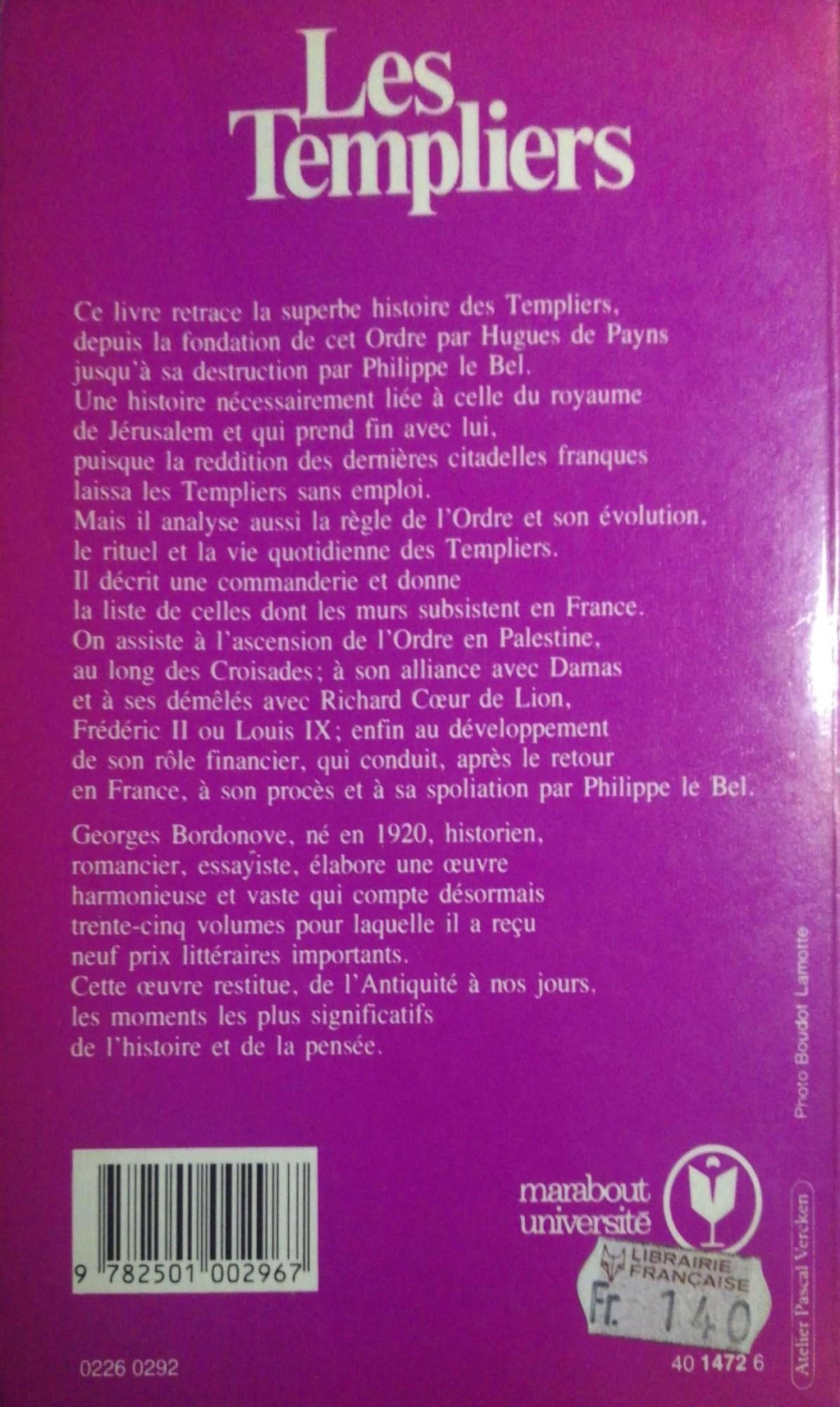 Les templiers histoire et tragédie