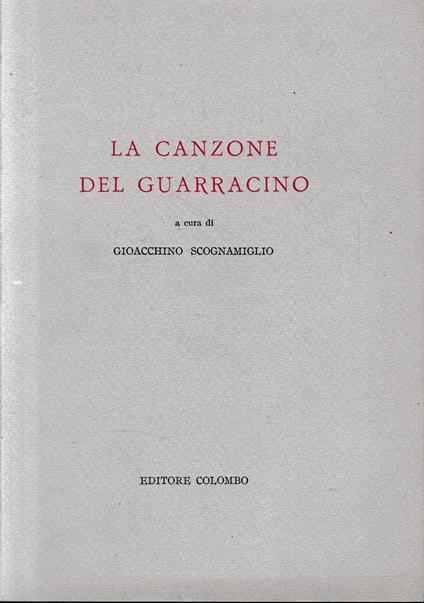 La canzone del Guarracino - Gioacchino Scognamiglio - copertina