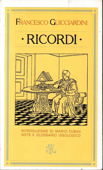 Ricordi - Francesco Guicciardini - copertina