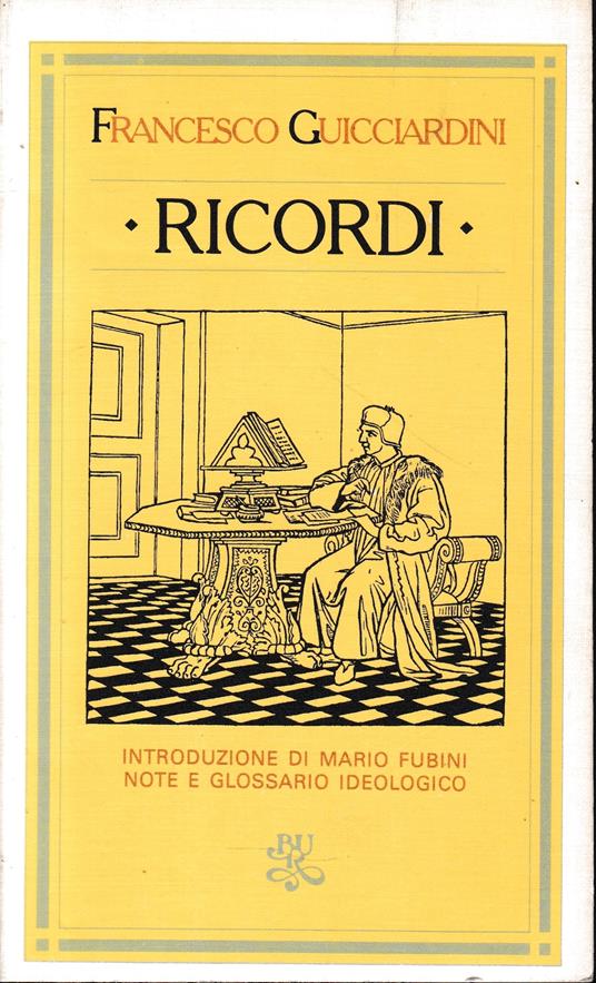 Ricordi - Francesco Guicciardini - copertina