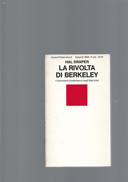 La Rivolta Di Berkeley - Hal Draper - copertina