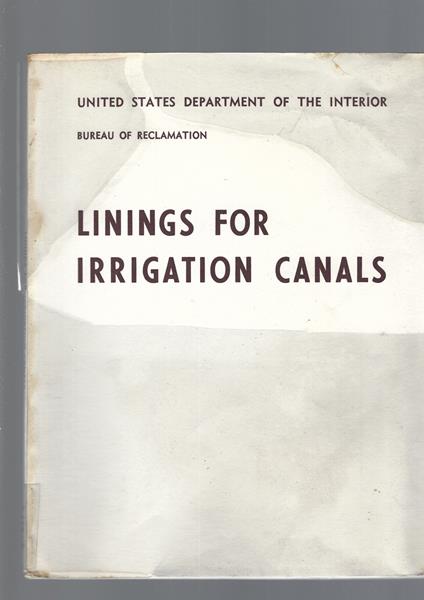 Linings For Irrigation Canals - copertina