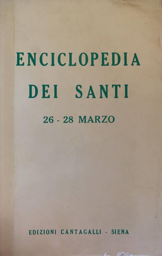 Enciclopedia dei Santi: 26-28 Marzo - Carlo Baldi - copertina