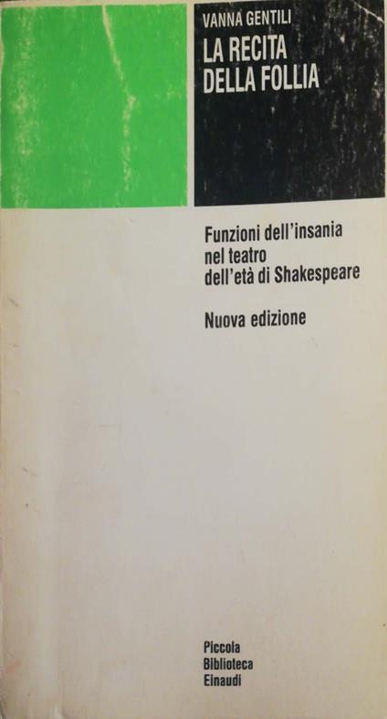La recita della follia - Vanna Gentili - copertina