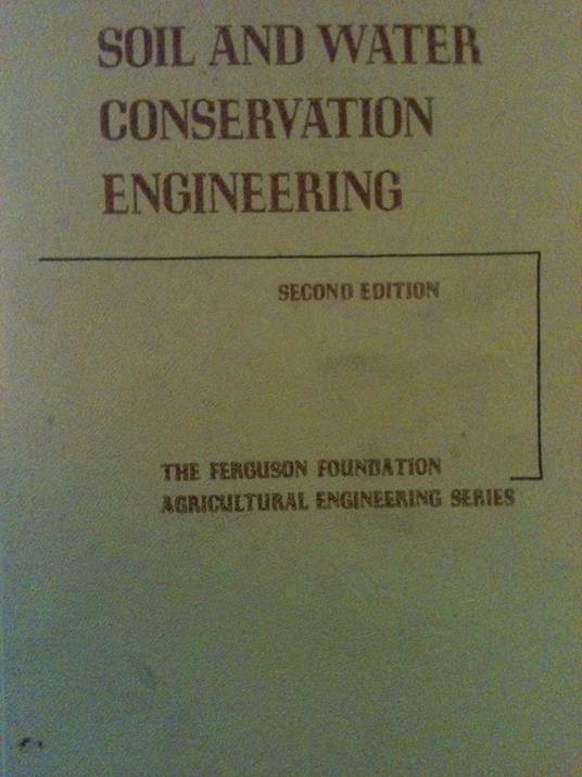 Soil and Water Conservation Engineering - copertina