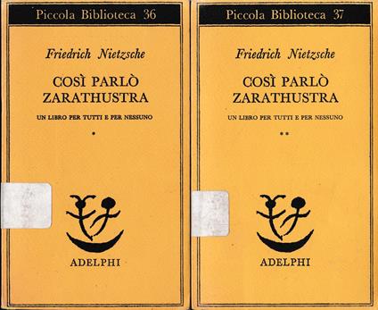 Così parlò Zarathustra, due volumi - Friedrich Nietzsche - copertina