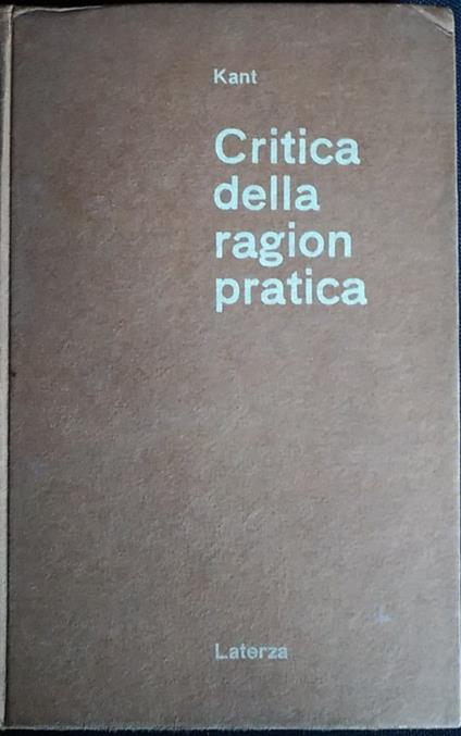 Critica della ragion pratica - Immanuel Kant - copertina