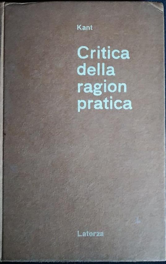 Critica della ragion pratica - Immanuel Kant - copertina