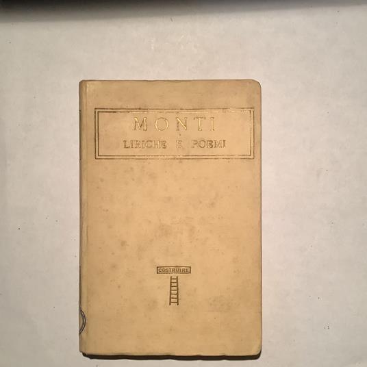 Liriche e poemi - Antonio Monti - copertina