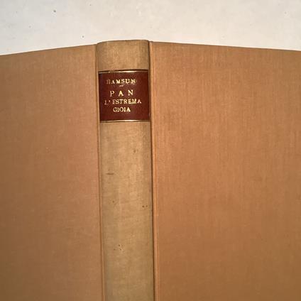 Pan l'estrema gioia - Knut Hamsun - copertina