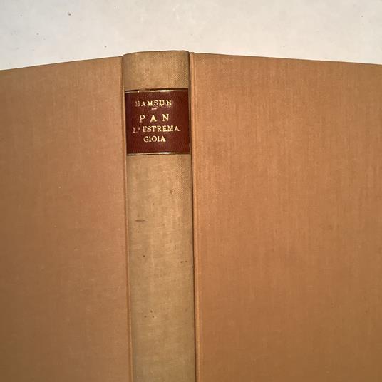 Pan l'estrema gioia - Knut Hamsun - copertina