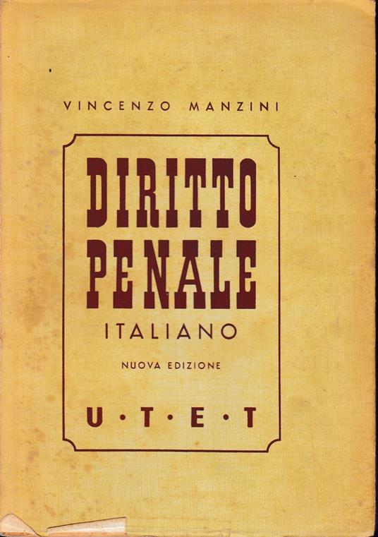Trattato di Diritto Penale Italiano, vol. 4° - Vincenzo Manzini - copertina