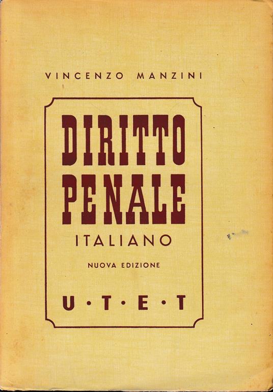 Trattato di Diritto Penale Italiano, vol. 7° - Vincenzo Manzini - copertina