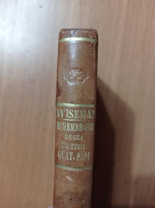 Rimembranze degli ultimi Quattro Papi e di Roma ai tempi loro - copertina