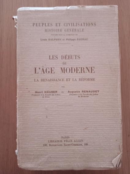 Les debuts de l'age moderne la renaissance et la reforme - copertina