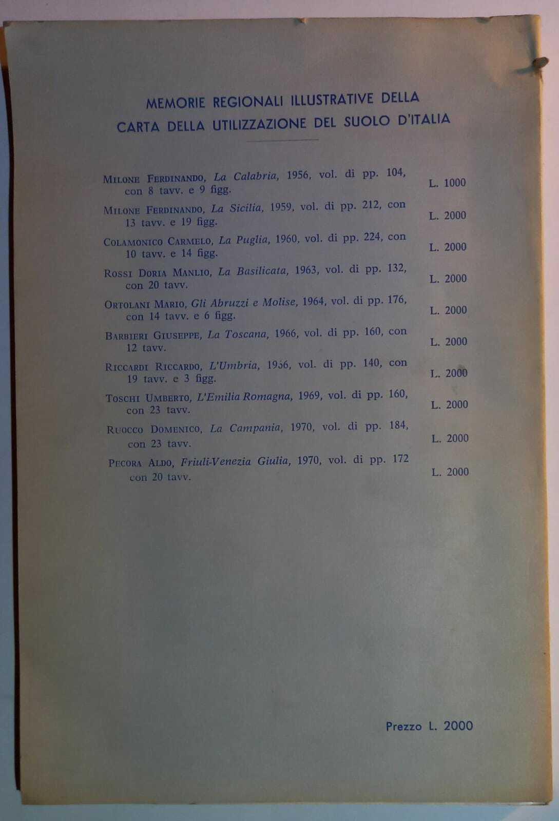 Memoria ill.va della carta della utilizz.ne de suolo del Friuli-Venezia Giulia