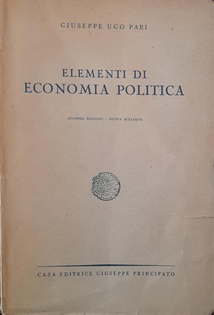 Elementi di economia politica - Giuseppe Ugo - copertina