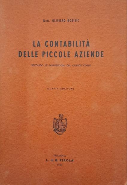 La contabilità delle piccole aziende - Oliviero Bosisio - copertina