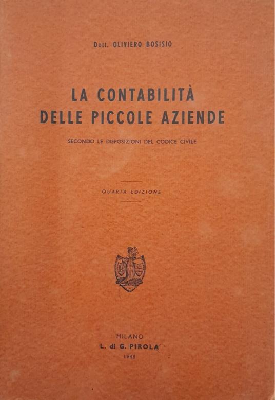 La contabilità delle piccole aziende - Oliviero Bosisio - copertina