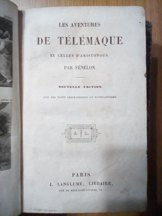 Les aventures de Telemaque et celles d'aristonous - François Fénelon - copertina