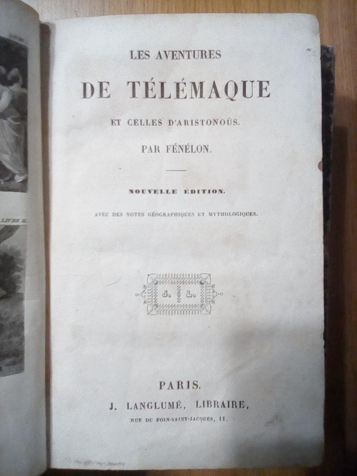 Les aventures de Telemaque et celles d'aristonous