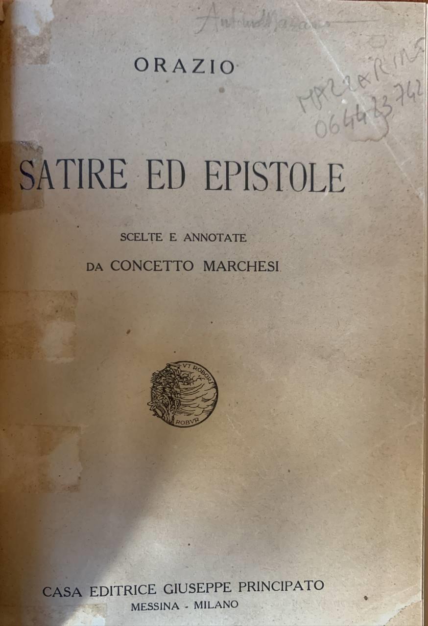 Satire ed epistole