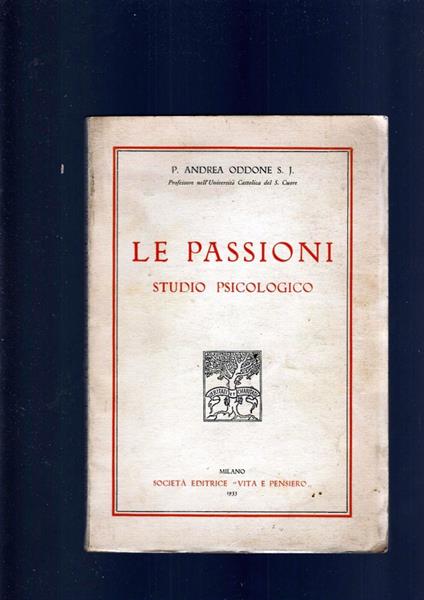 Passioni, Studio Psicologico - copertina