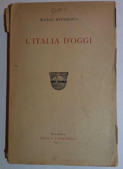 L' Italia d'oggi - Mario Missiroli - copertina