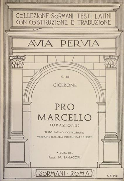 Pro Marcello - M. Tullio Cicerone - copertina