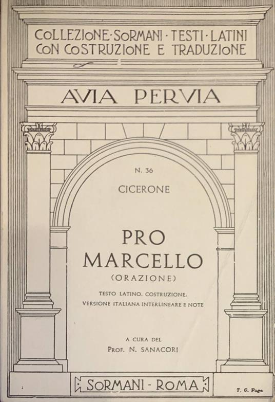 Pro Marcello - M. Tullio Cicerone - copertina