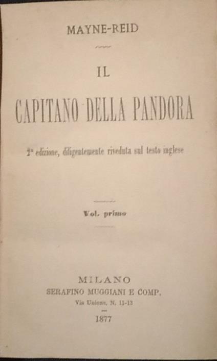 Il capitano della pandora - copertina