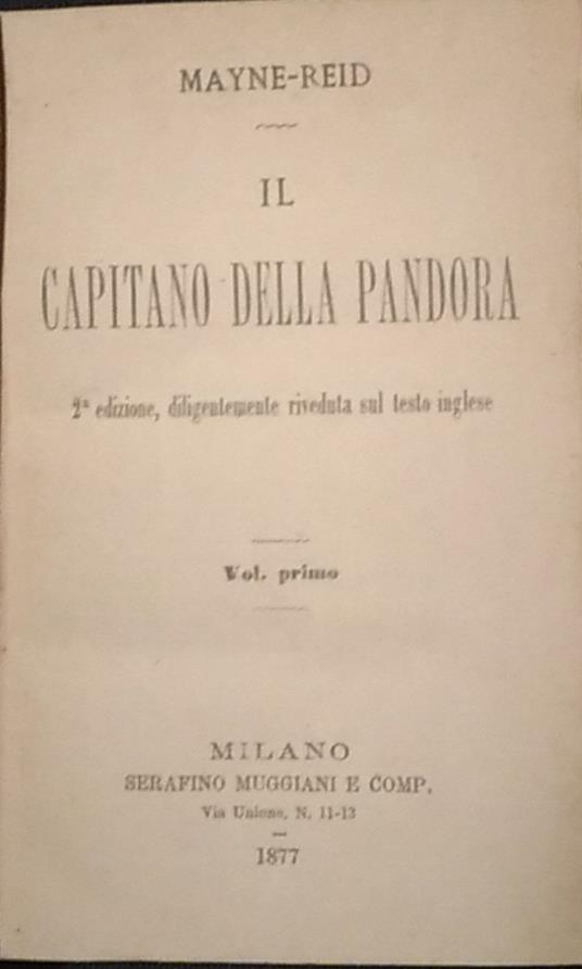 Il capitano della pandora - copertina