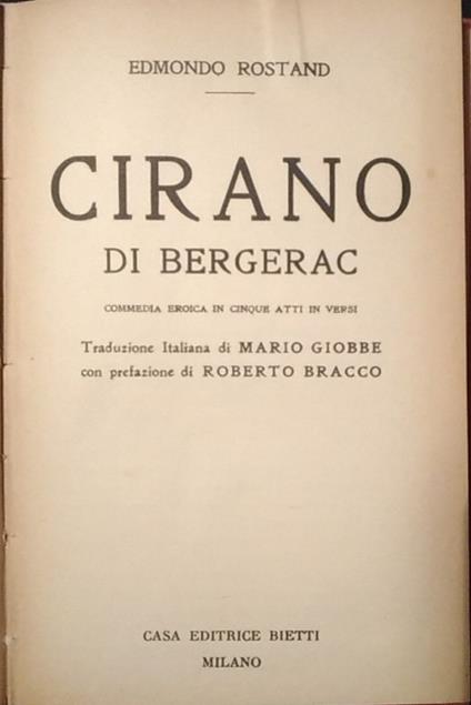 Cirano di Bergerac - Edmond Rostand - copertina