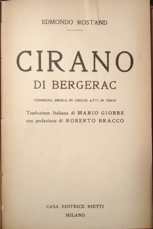 Cirano di Bergerac - Edmond Rostand - copertina