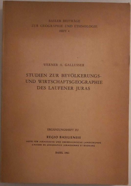 Studien zur Bevolkerungs-und Wirtschaftsgeographie des Laufener Juras - copertina