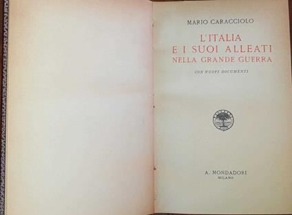 L' Italia e i suoi alleati nella grande guerra - Mario Caracciolo - copertina