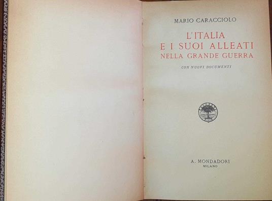 L' Italia e i suoi alleati nella grande guerra - Mario Caracciolo - copertina