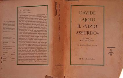 Il "vizio assurdo" storie di Cesare Pavese - Davide Lajolo - copertina