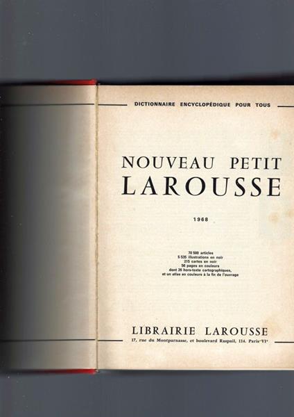 Nouveau Petit Larousse - copertina