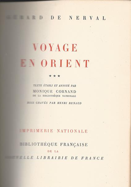 Voyage en Orient *** - Gérard de Nerval - copertina